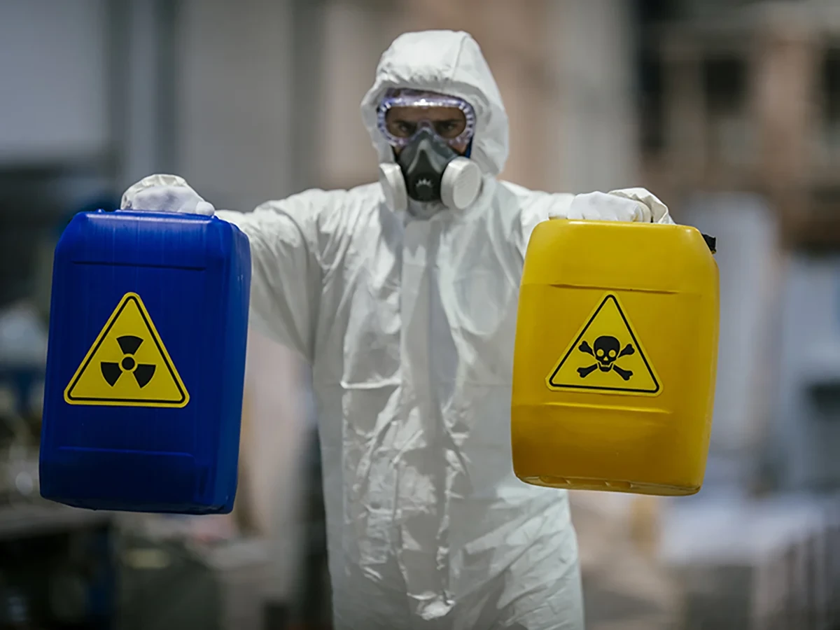 Biohazard cleanup technicians in protective equipment at a remediation scene in Kirkland, WA
